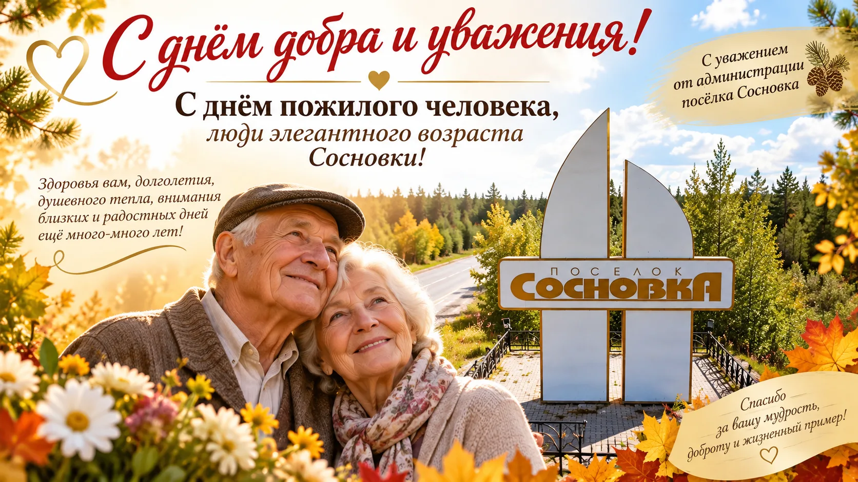 Дорогие наши старшие друзья, жители Сосновки! 🌿