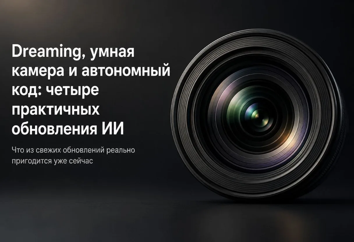 Dreaming V3, умная камера и автономный код: 4 обновления, которые уже работают
