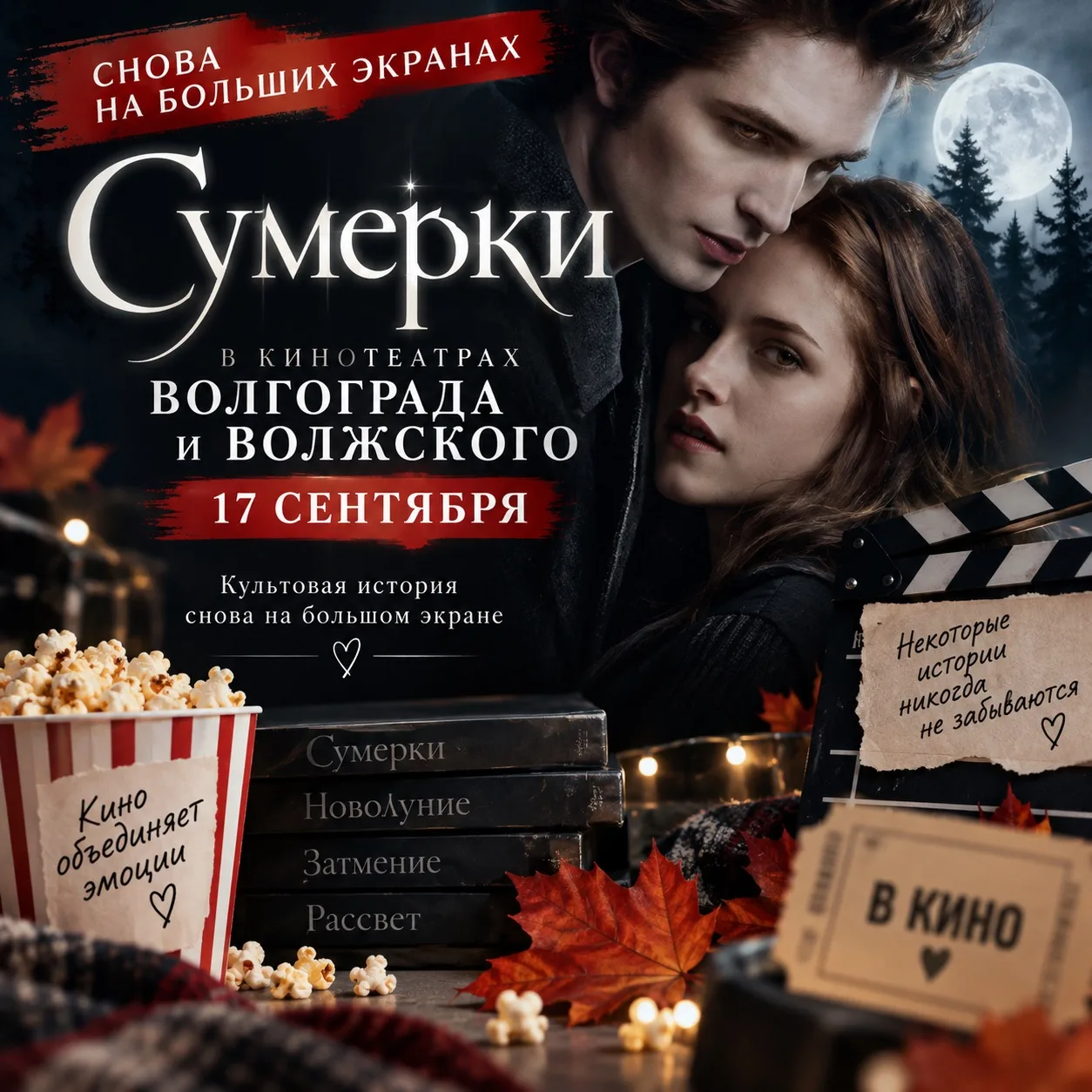 «Сумерки» снова покажут в кинотеатрах Волгограда и Волжского 17 сентября