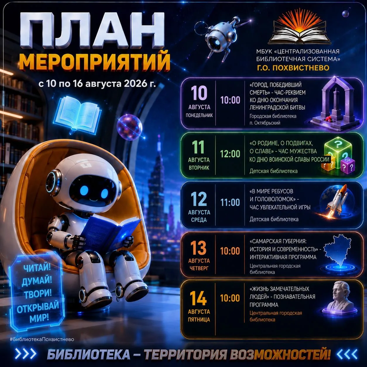Друзья, предлагаем вам нашу афишу мероприятий.