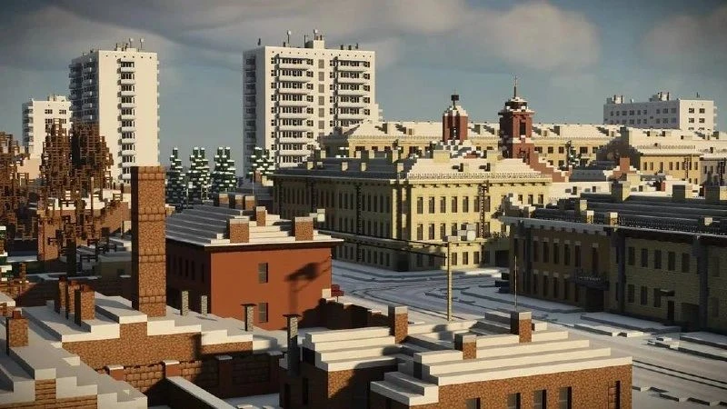 В Minecraft построили огромный зимний город — на это ушло 4 года. Смотрится просто вау ...