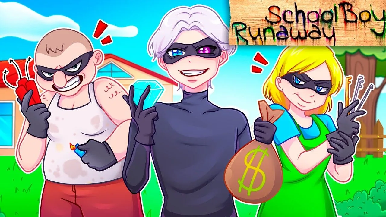 🍿 😨 Мы Стали СЕМЬЕЙ ГРАБИТЕЛЕЙ в Schoolboy Runaway со Злыми Родителями в Майнкрафт