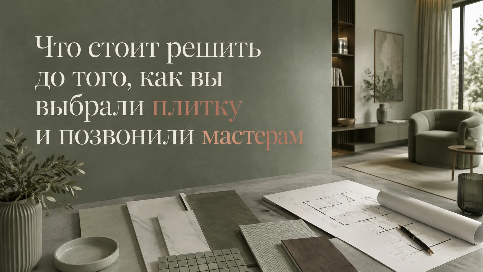 ❓Что стоит решить до того, как вы выбрали плитку и позвонили мастерам