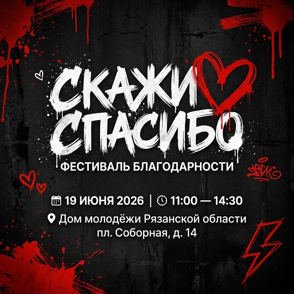 Фестиваль «Скажи спасибо» — событие, которое нельзя пропустить!

♥️ Друзья, мы рады вам сообщить, чт