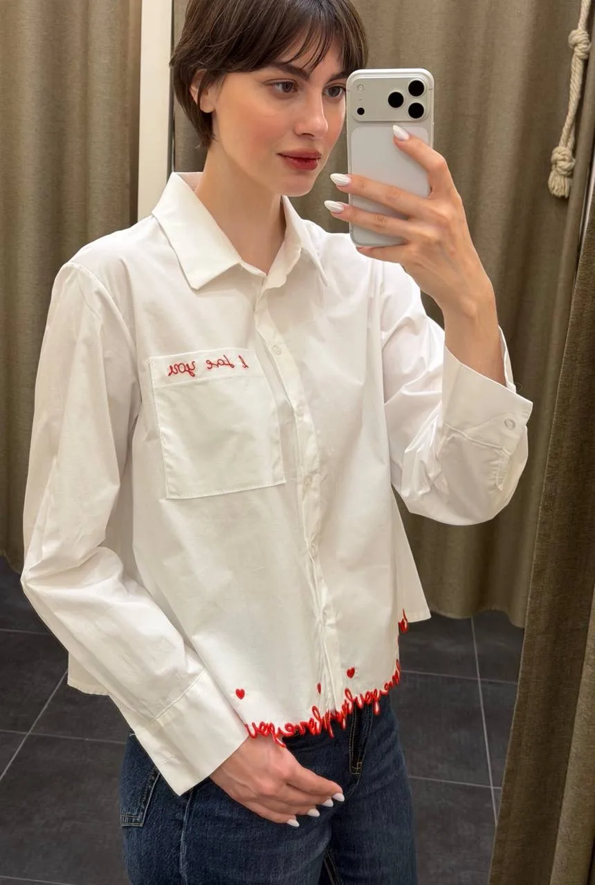 Новые креативные рубашки с оригинальной контрастной вышивкой ❤️❤️❤️
