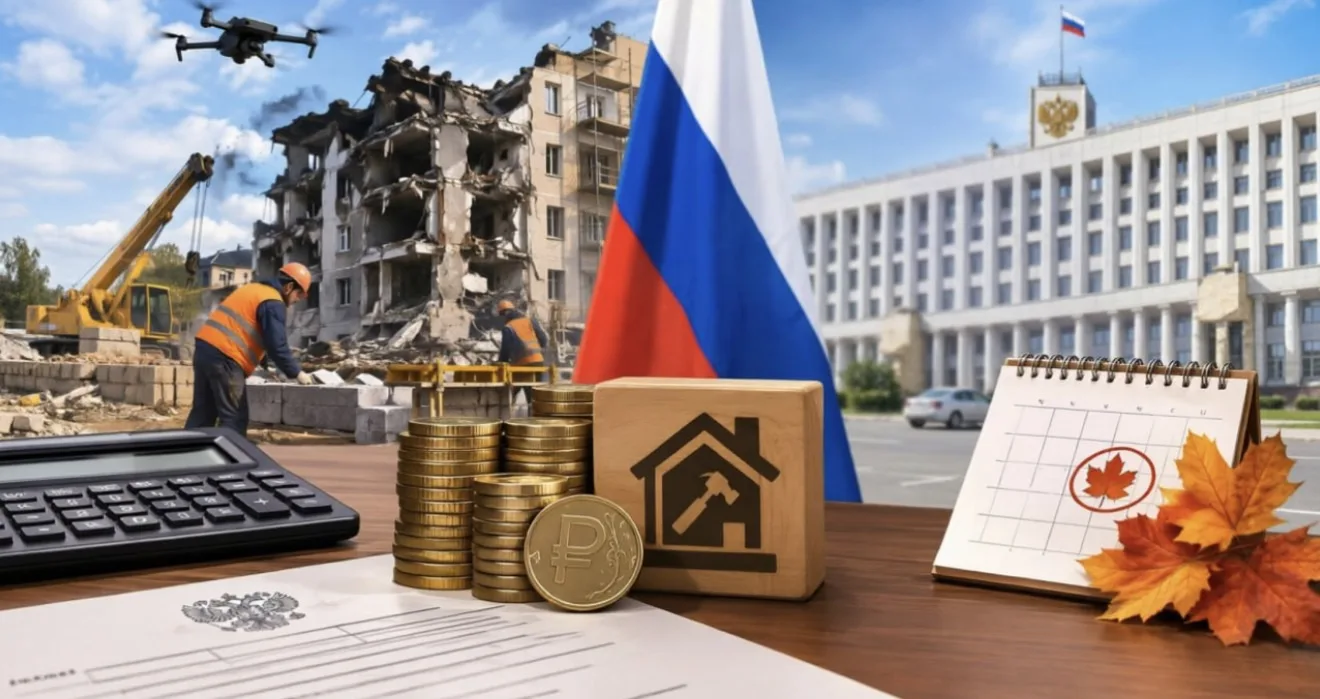 Россияне начнут платить налог на восстановление объектов после атак дронов, заявили в М...