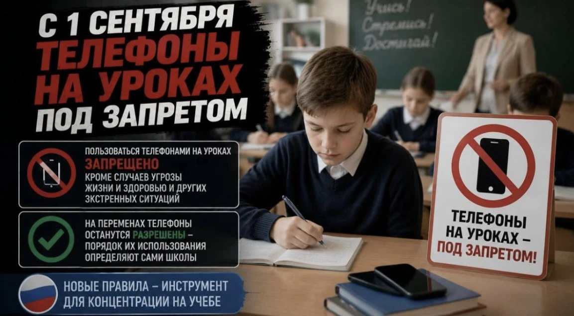 С 1 сентября в России телефоны на школьных уроках под полным запретом — приказ Минпросв...