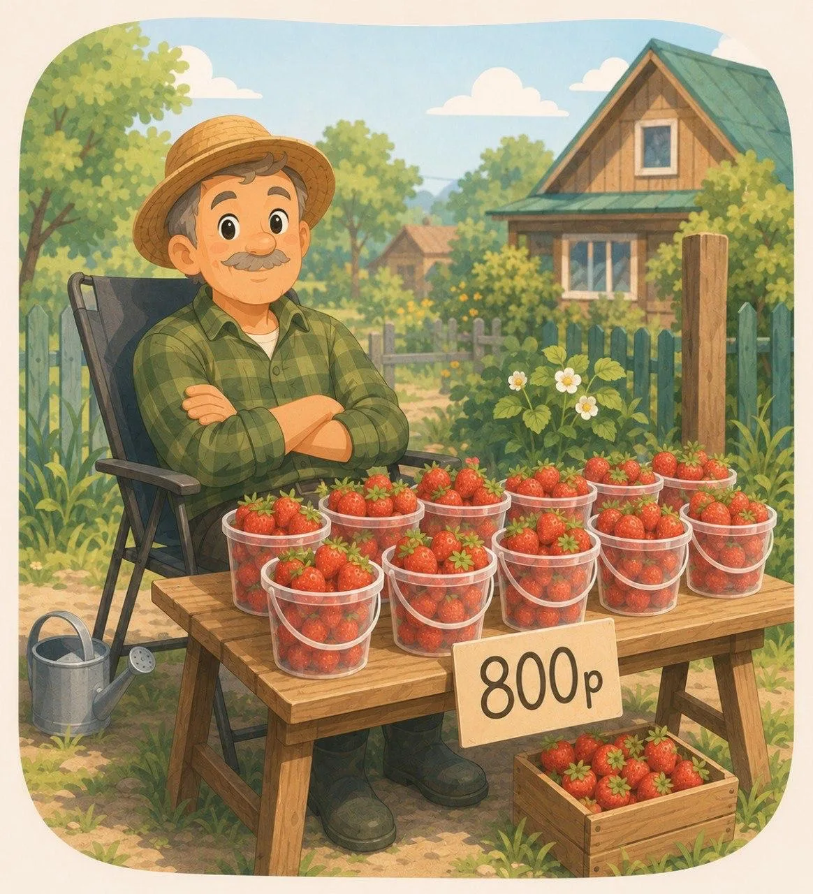 🍓 Клубничное настроение 

На полуострове поспела клубника! Дачники уже выставляют урожай на продажу