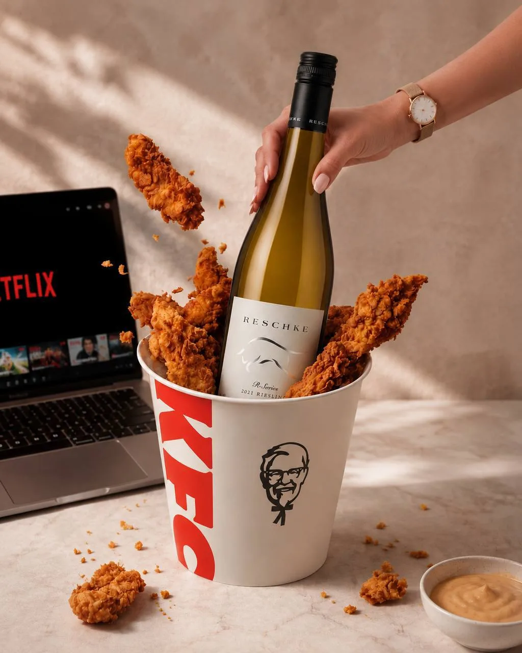 🍷🍗 Рислинг + KFC - неожиданно, но очень вкусно!