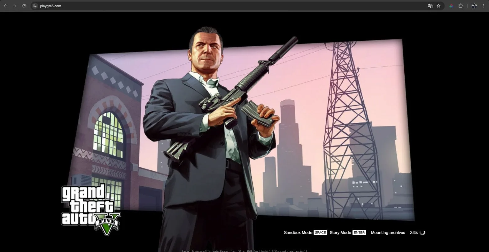 ▶ GTA V запустили в браузере — это не стриминг