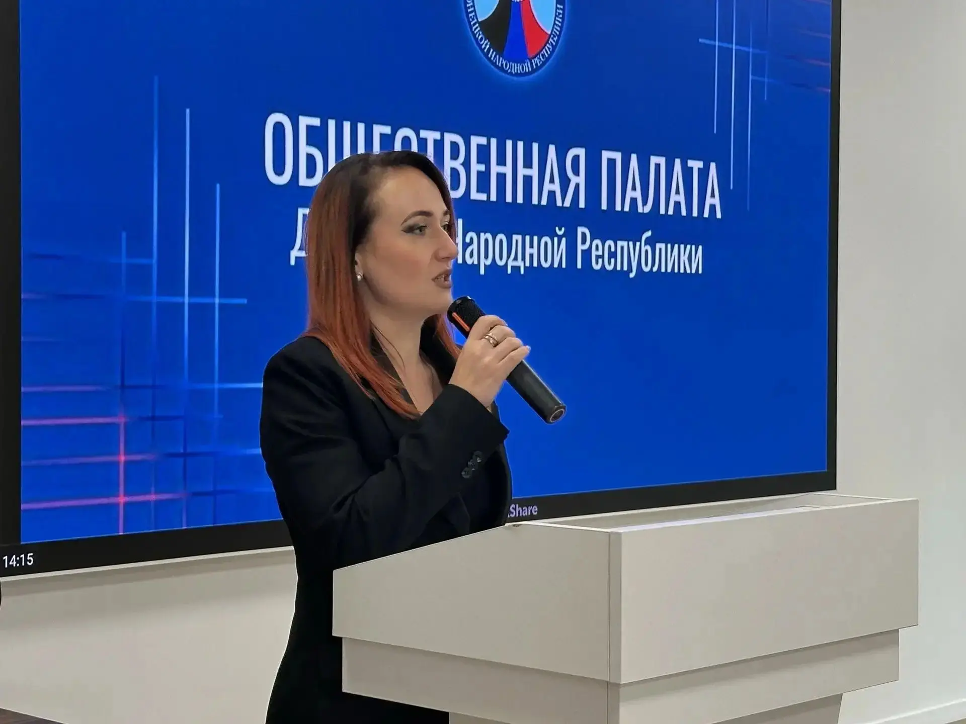 Директор филиала Российского общества «Знание» в ДНР Юлия Элина выступила на заседании ...