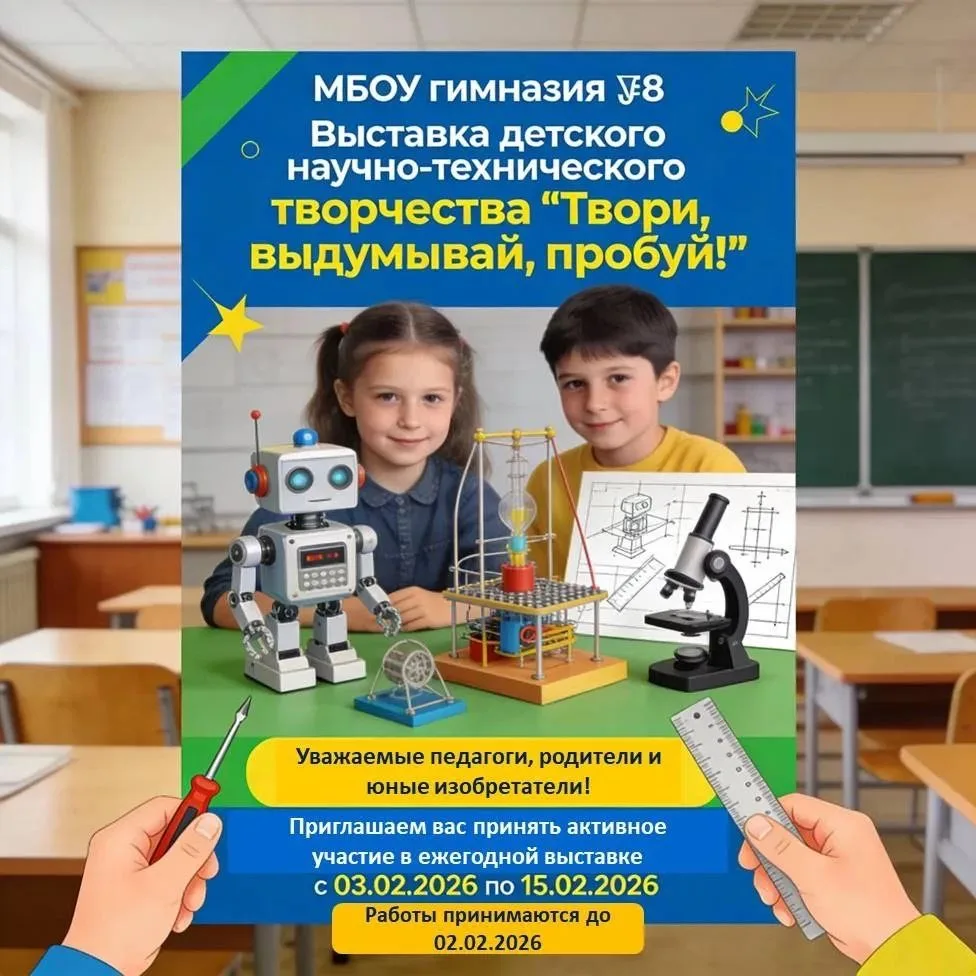 «ТВОРИ, ВЫДУМЫВАЙ, ПРОБУЙ!»  Гимназия открывает двери для самых смелых идей и необычных изобретений!