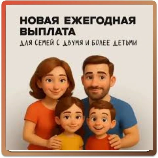 Ежегодная семейная выплата для работающих родителей двух и более детей – новая мера соц...
