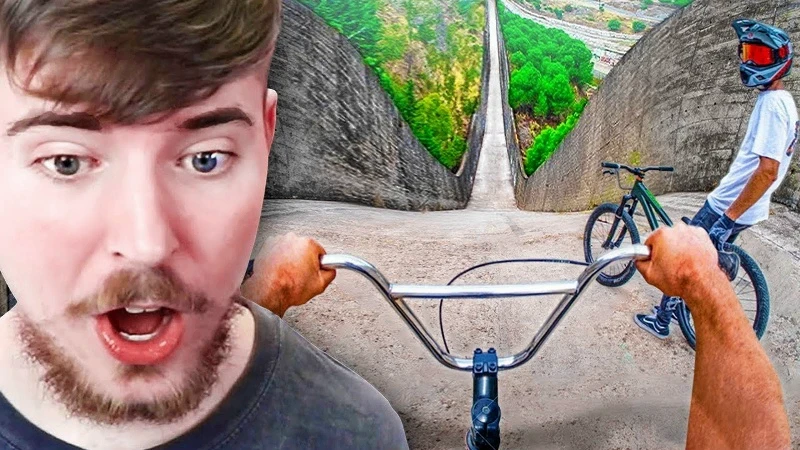 🔥 Безумный скоростной спуск на BMX от Beast Reacts