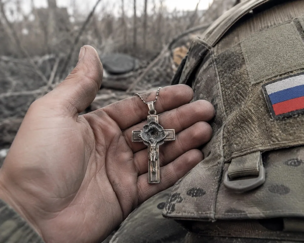 Нательный крест принял пулю на себя и спас бойца 🙏🏻