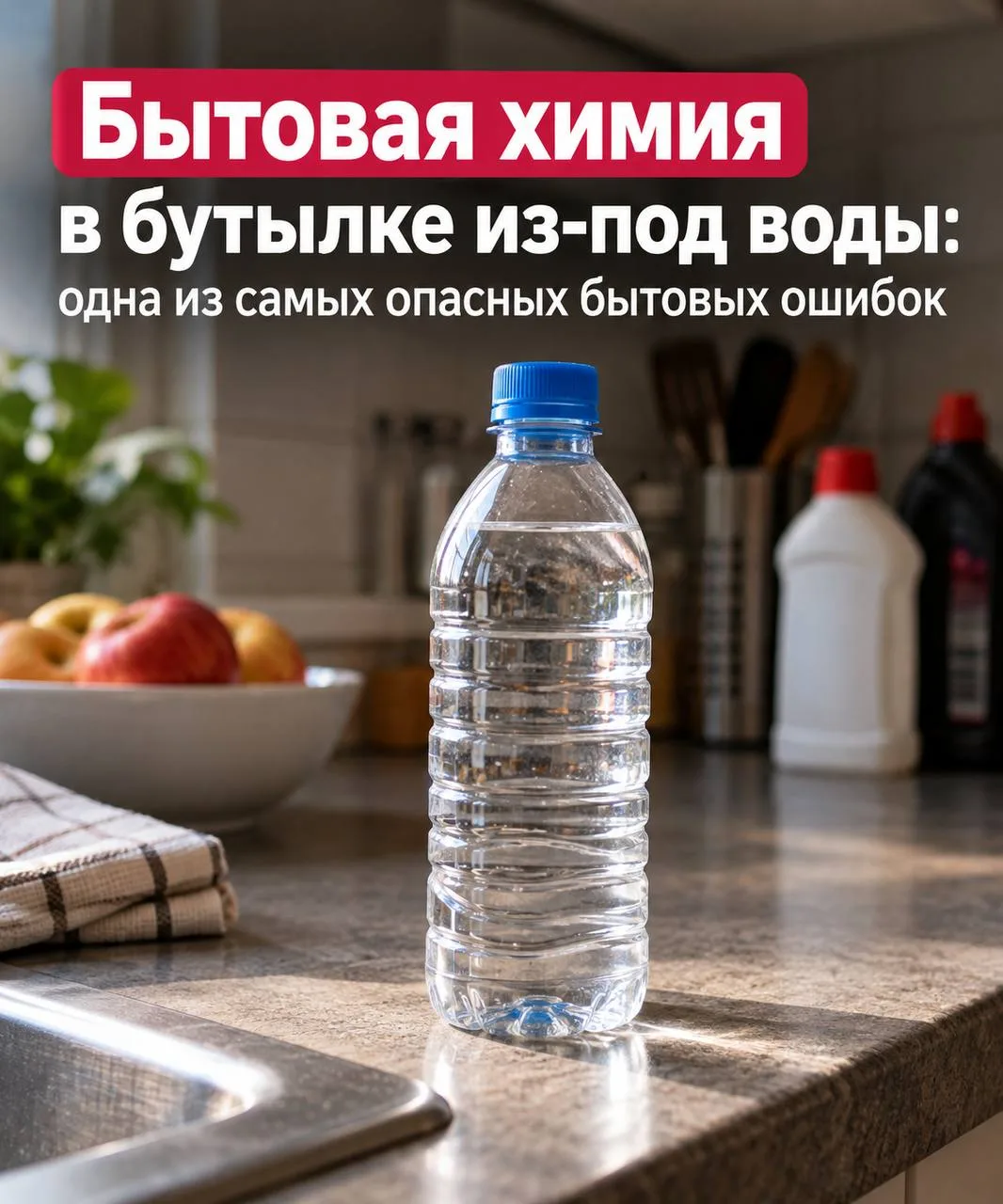 Бытовая химия в бутылке из-под воды: одна из самых опасных бытовых ошибок