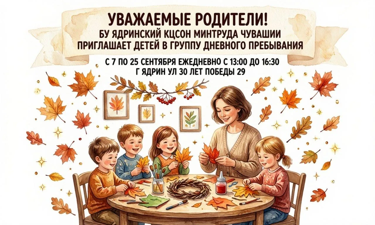 Время с пользой: Ядринский комплексный центр приглашает школьников в отделение дневного...