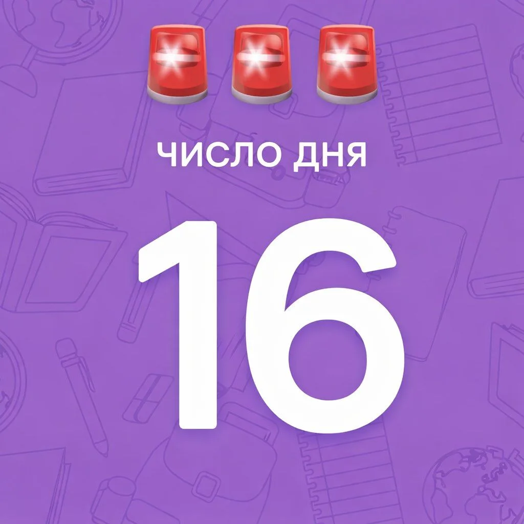 Число дня - 16  Именно столько дней осталось до каникул.  Последний учебный день 27 марта.  НО!!!!!!
