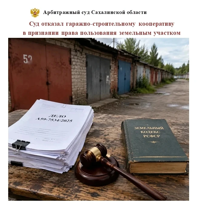 📑Гаражно-строительный кооператив  обратился в Арбитражный суд Сахалинской области с ис...