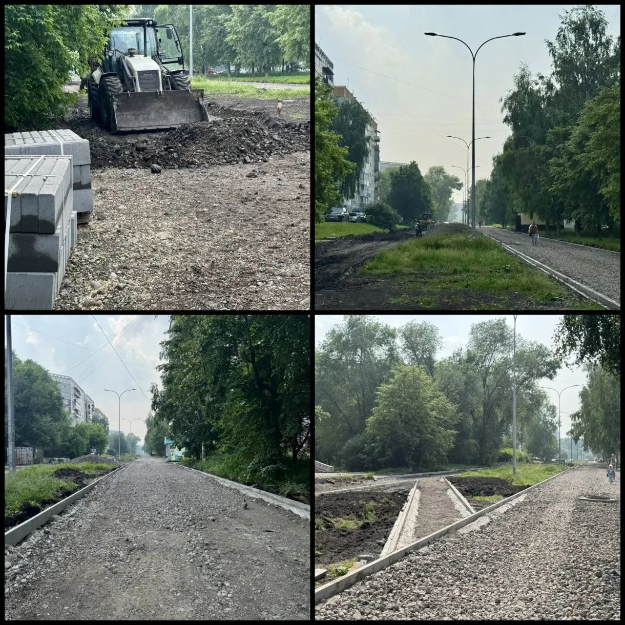 А теперь немного хороших новостей. В Новоильинском районе постепенно приводят в порядок аллею на ули