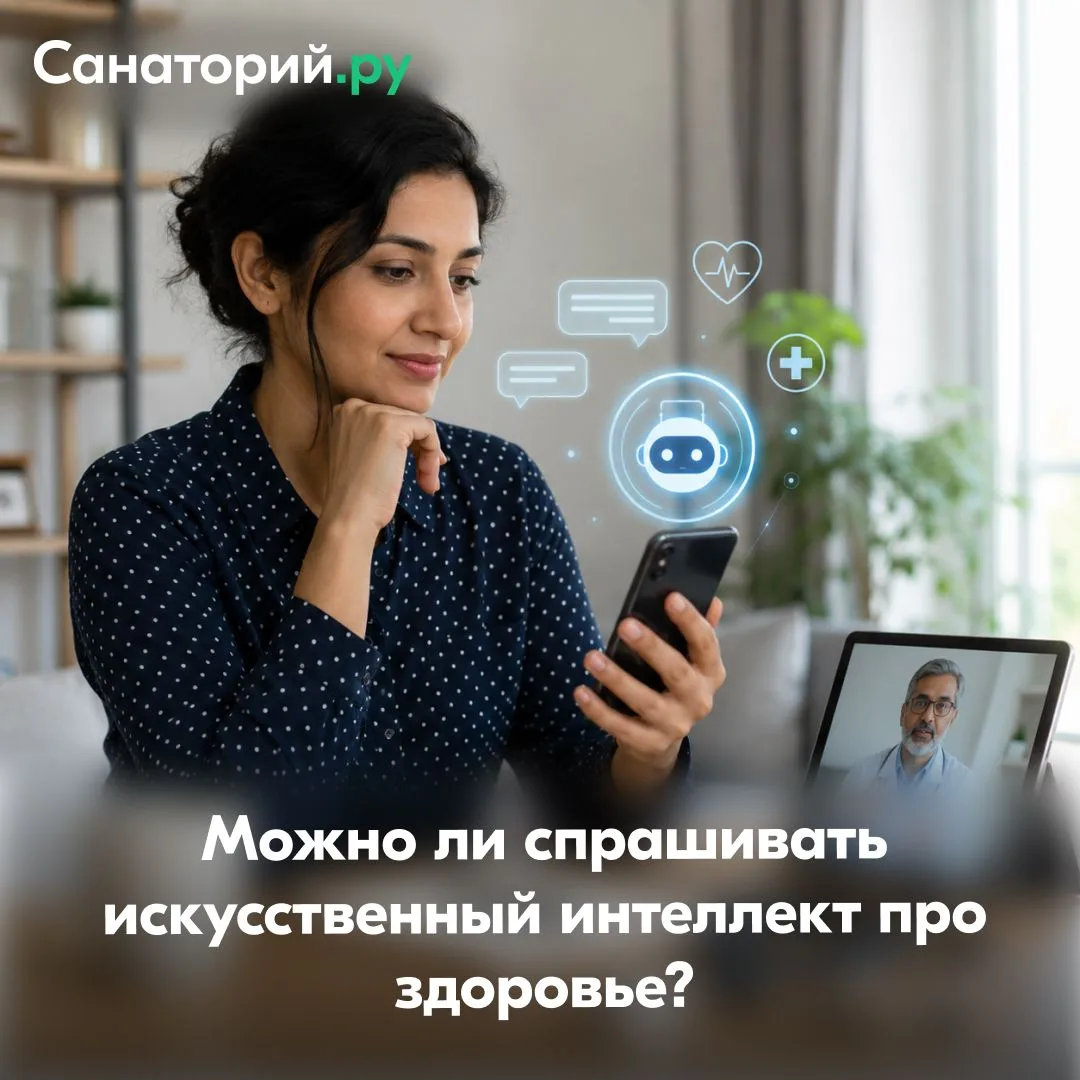 🤖 Можно ли спрашивать ИИ про здоровье?

Мы в «Санаторий.ру» за технологии. Но давайте начистоту: не