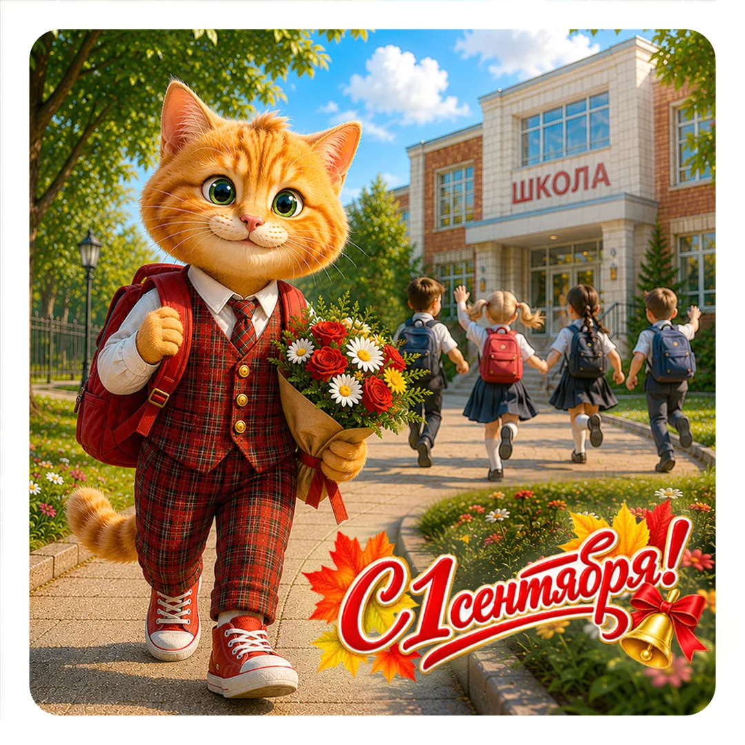😺 Ломбарсик поздравляет с Днём знаний! 💐