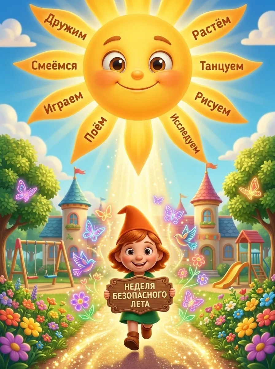 В нашем детском саду стартует «Неделя безопасного лета»! ☀️🚦🌳

🌼Лето — это время прогулок, игр, п