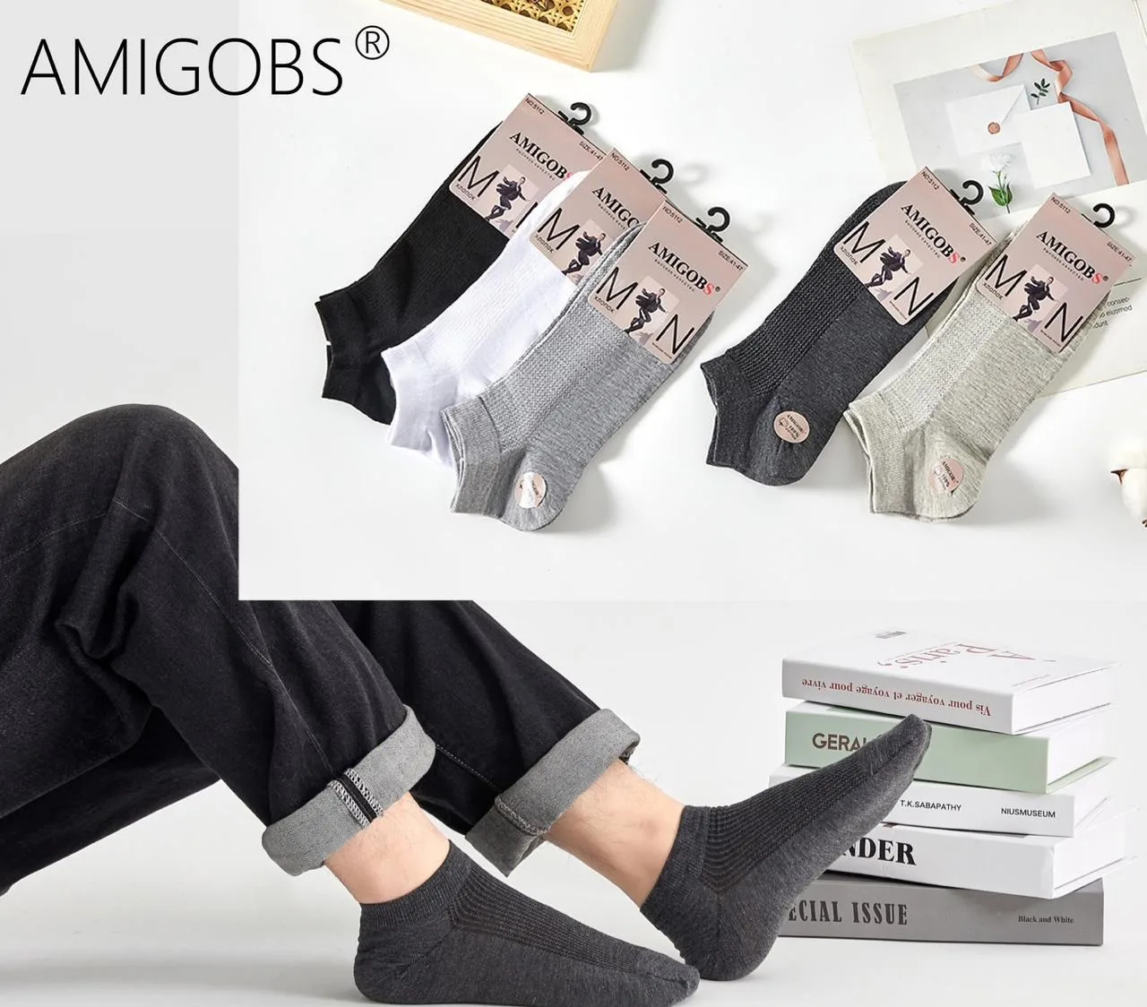 🧦Носки мужские «Amigobs» 
Сеточка, летние.

📍Размер 41-47. 
📍В упаковке 10 пар.

🏷️Цена 380 р (1