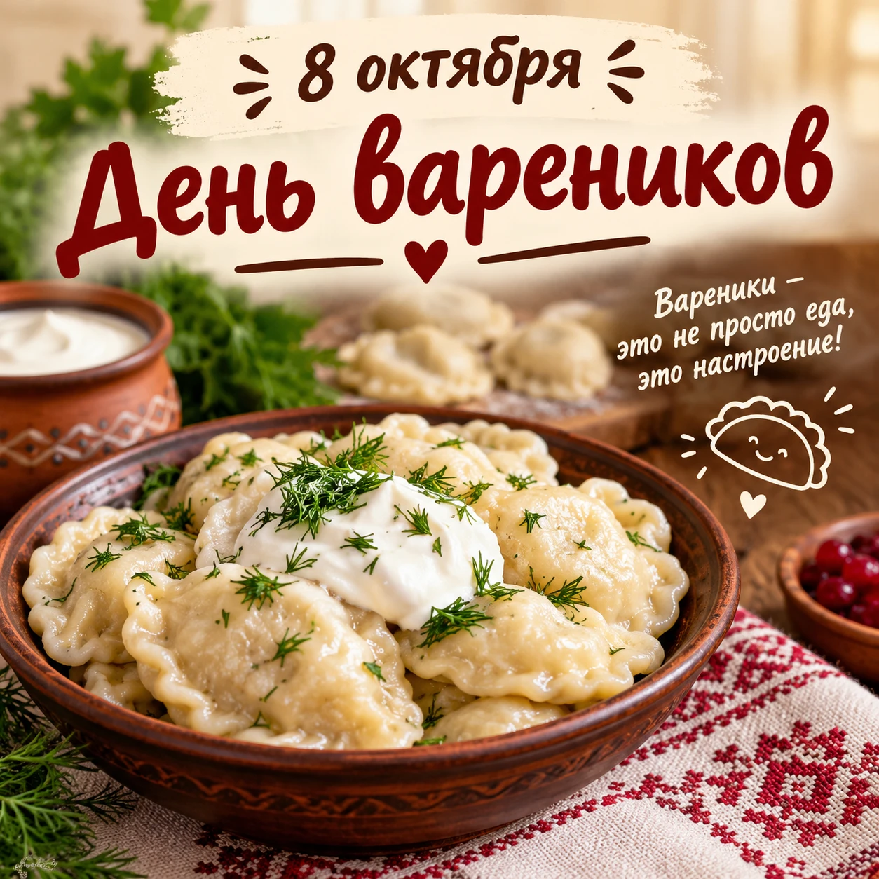 8 октября — День вареников 🥟