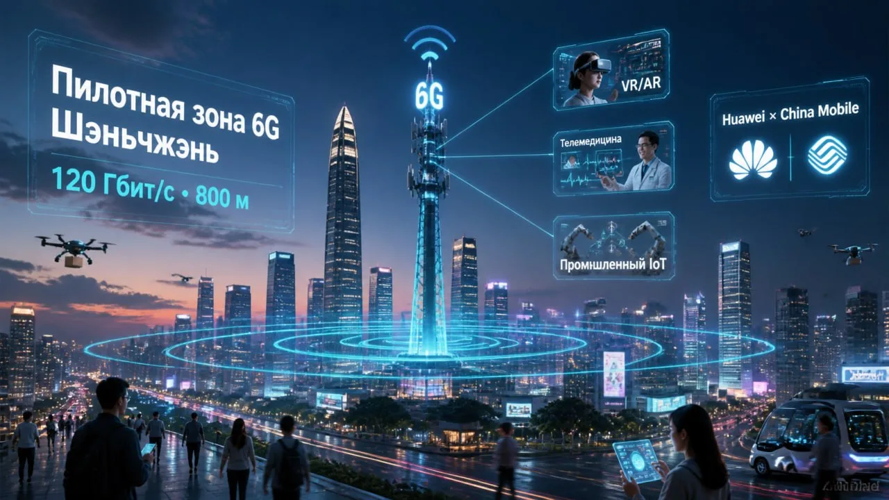 ✅ В Китае запустили первую 6G‑зону с реальной передачей данных: скорость до 120 Гбит/с