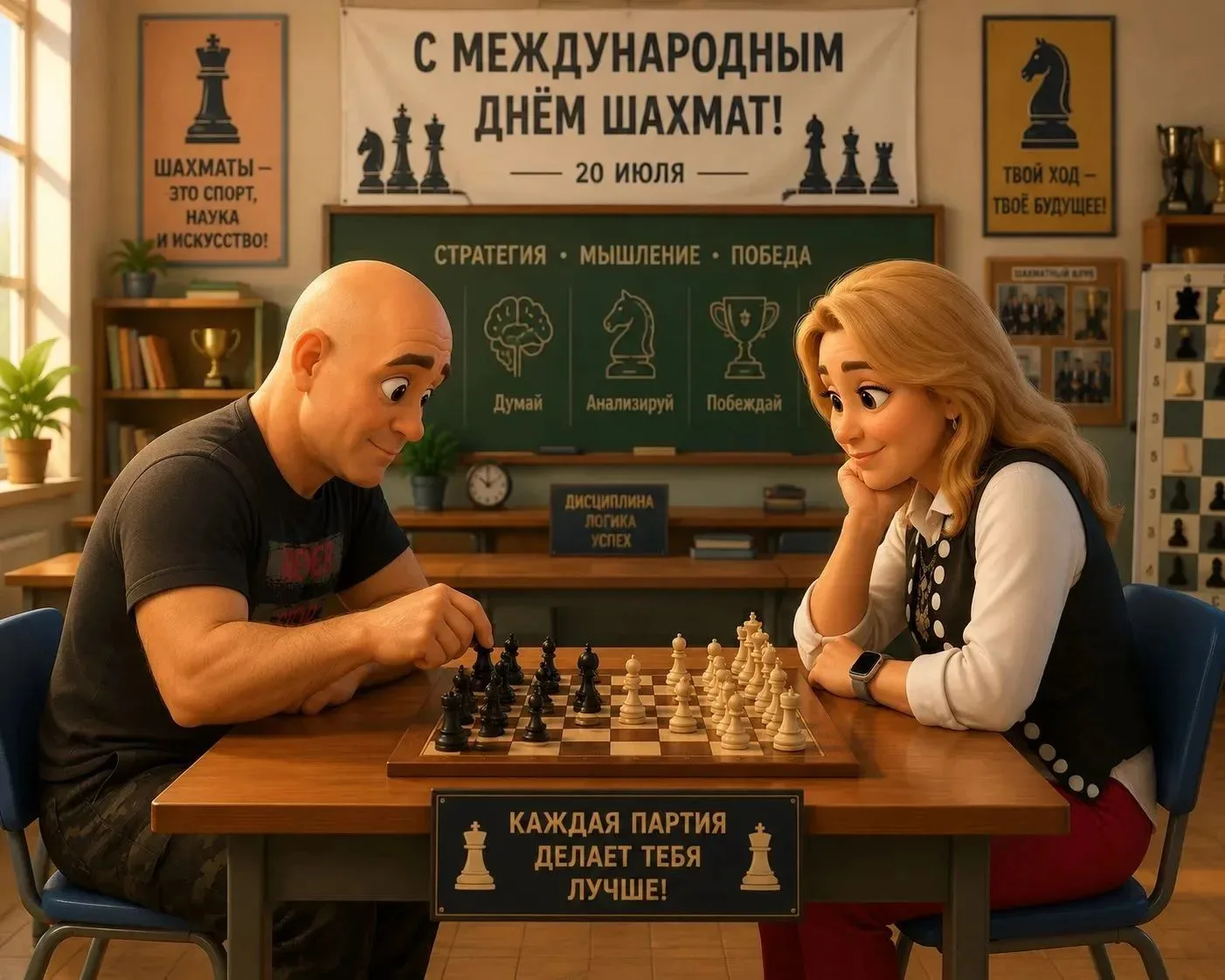 20 июля — Международный день шахмат! ♟️🌍

Сегодня у этой древней игры настоящий праздник. Ей почти 