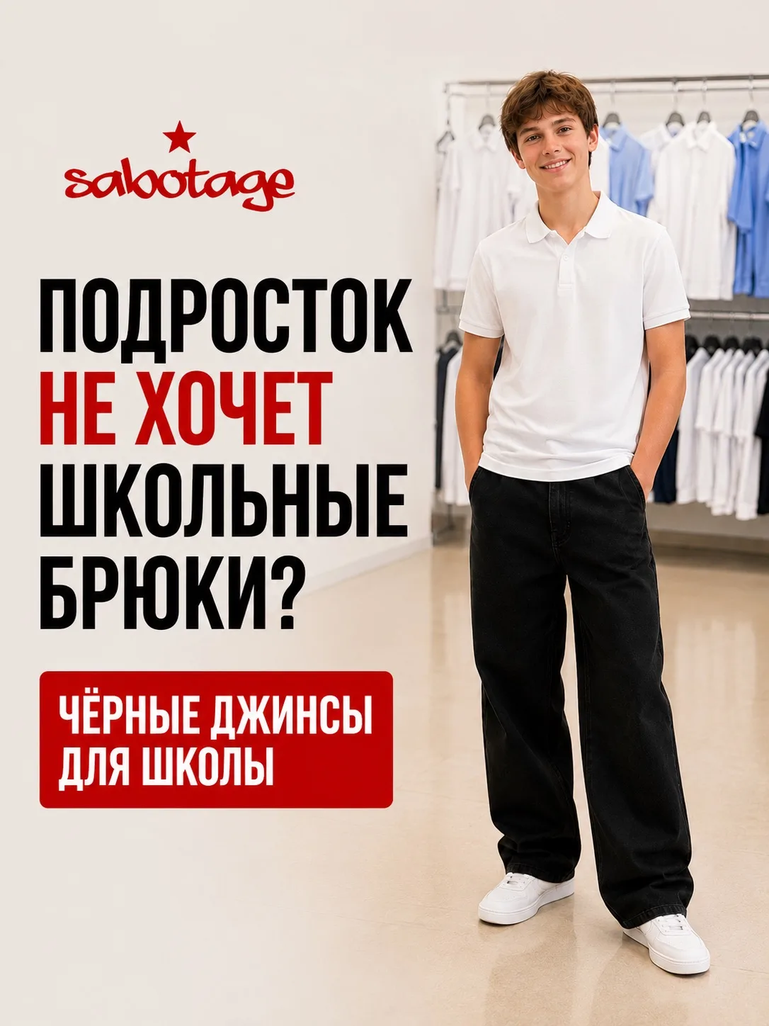 Подросток не хочет носить школьные брюки? Тогда покажите ему эти видео. 👆

Мы привезли чёрные турец