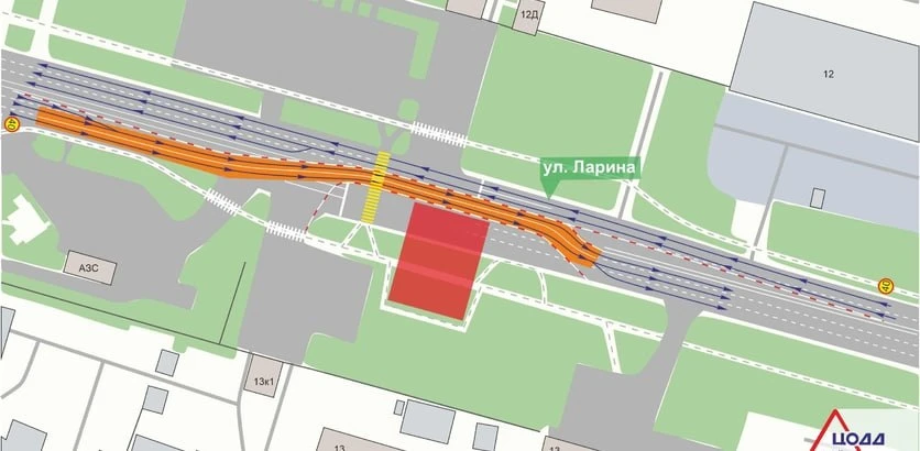 🚧🚗 На улице Ларина вводится поэтапное ограничение движения транспорта