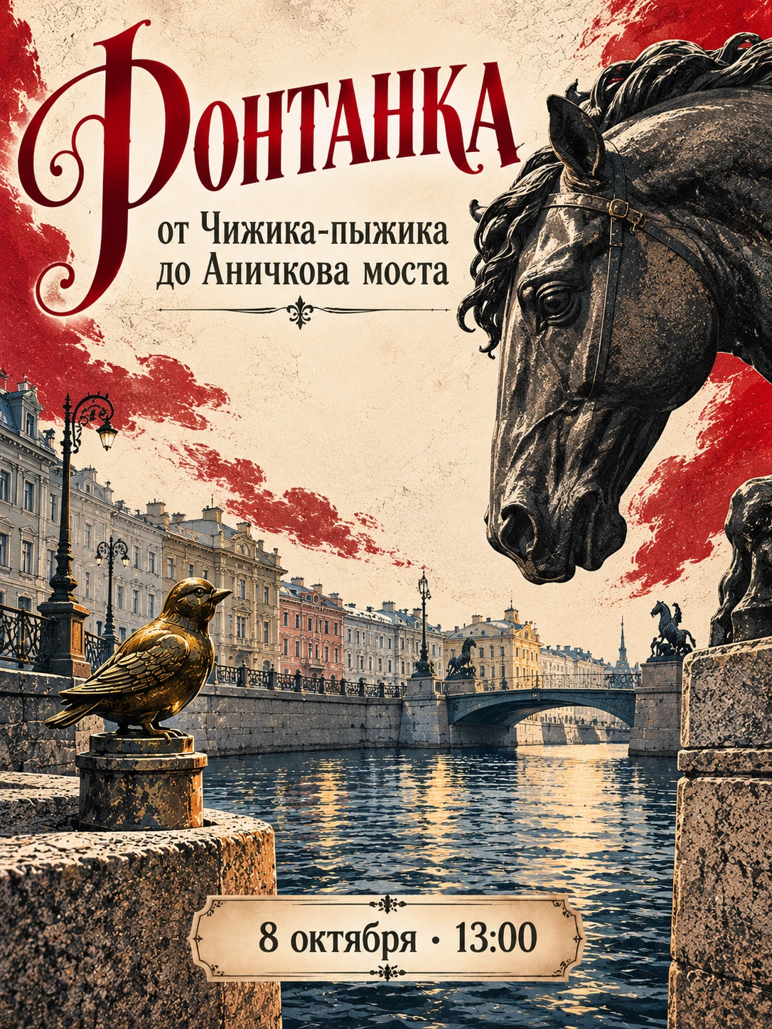 🌿 «Фонтанка от Чижика-пыжика до Аничкова моста» - бесплатная экскурсия
