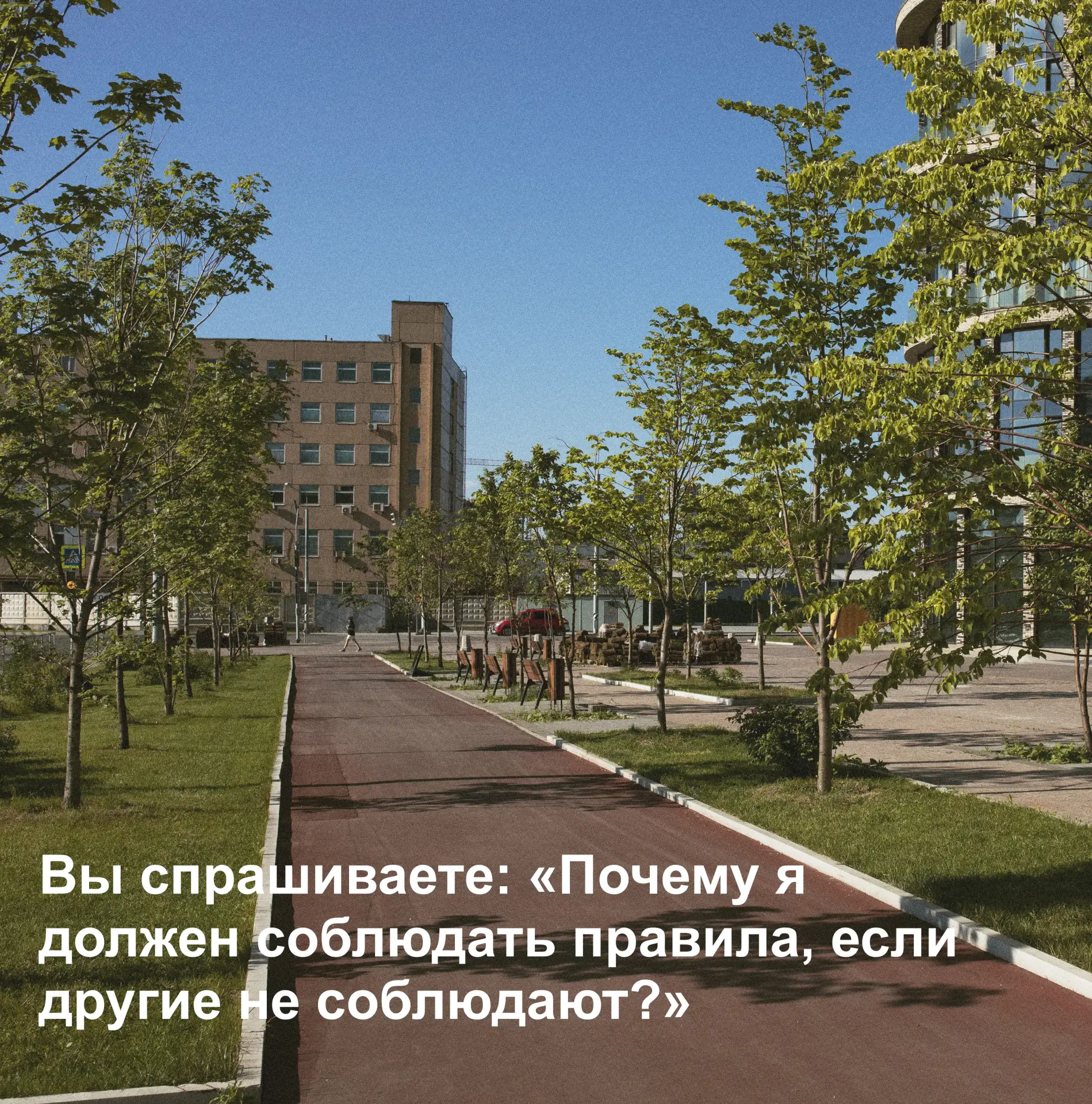 Вы спрашиваете: «Почему я должен соблюдать правила, если другие не соблюдают?»