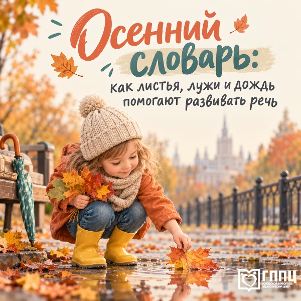 🍂 Лужи, листья и дождь — осенью всё может пойти в дело. Даже для развития речи