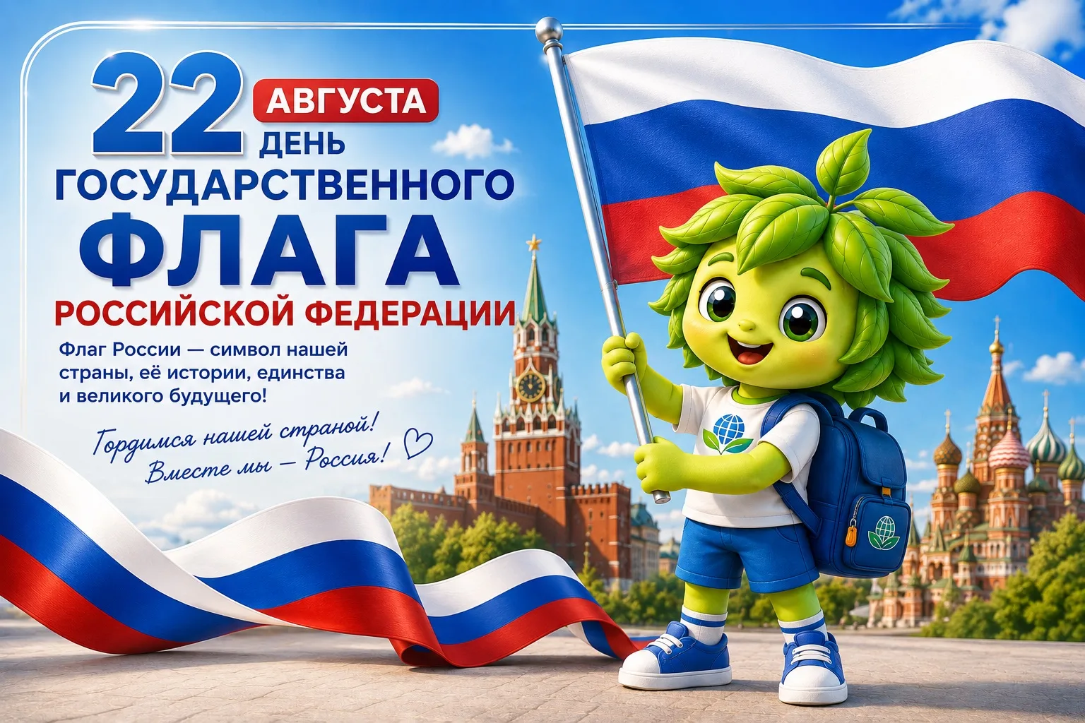 🇷🇺 22 августа — День Государственного флага Российской Федерации!