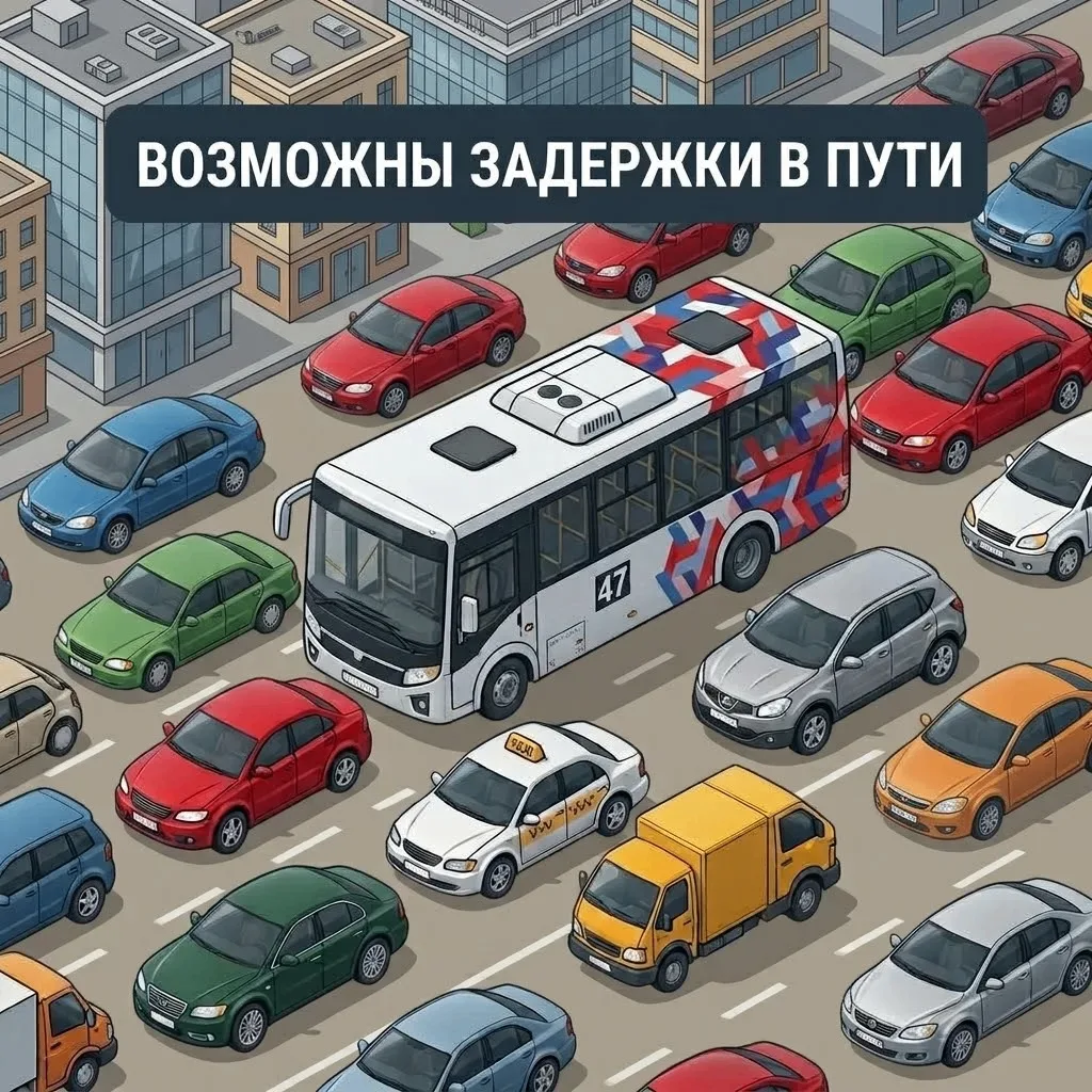 Отправления на маршруте №565 выполняются с отклонением от расписания из-за дорожных раб...