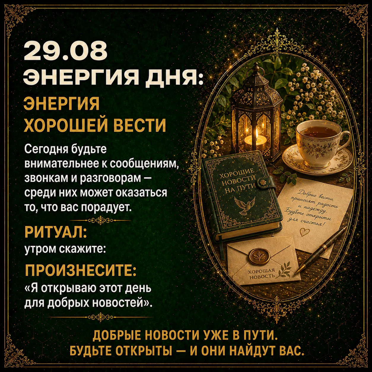 🕊Энергия дня: энергия хорошей вести