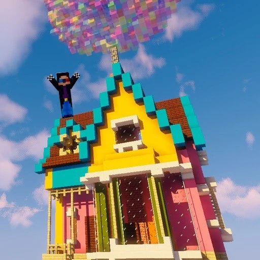В Minecraft воссоздали тот самый легендарный дом из мультфильма «Вверх». Постройка выгл...