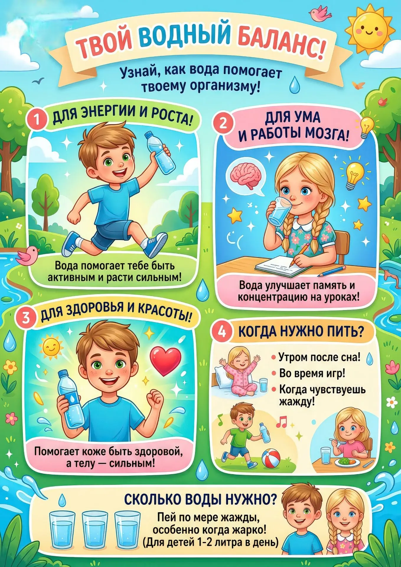 💧 Твой водный баланс: узнай, как вода помогает тебе каждый день.

Вы когда-нибудь задумывались, поч