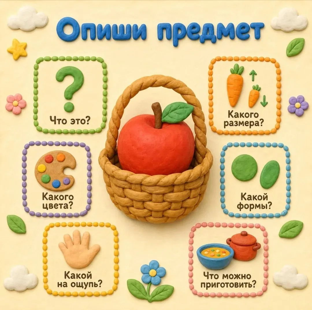 Опишите предмет вместе с ребёнком 🧩
Игры на описание помогают развивать речь, внимание и словарный 