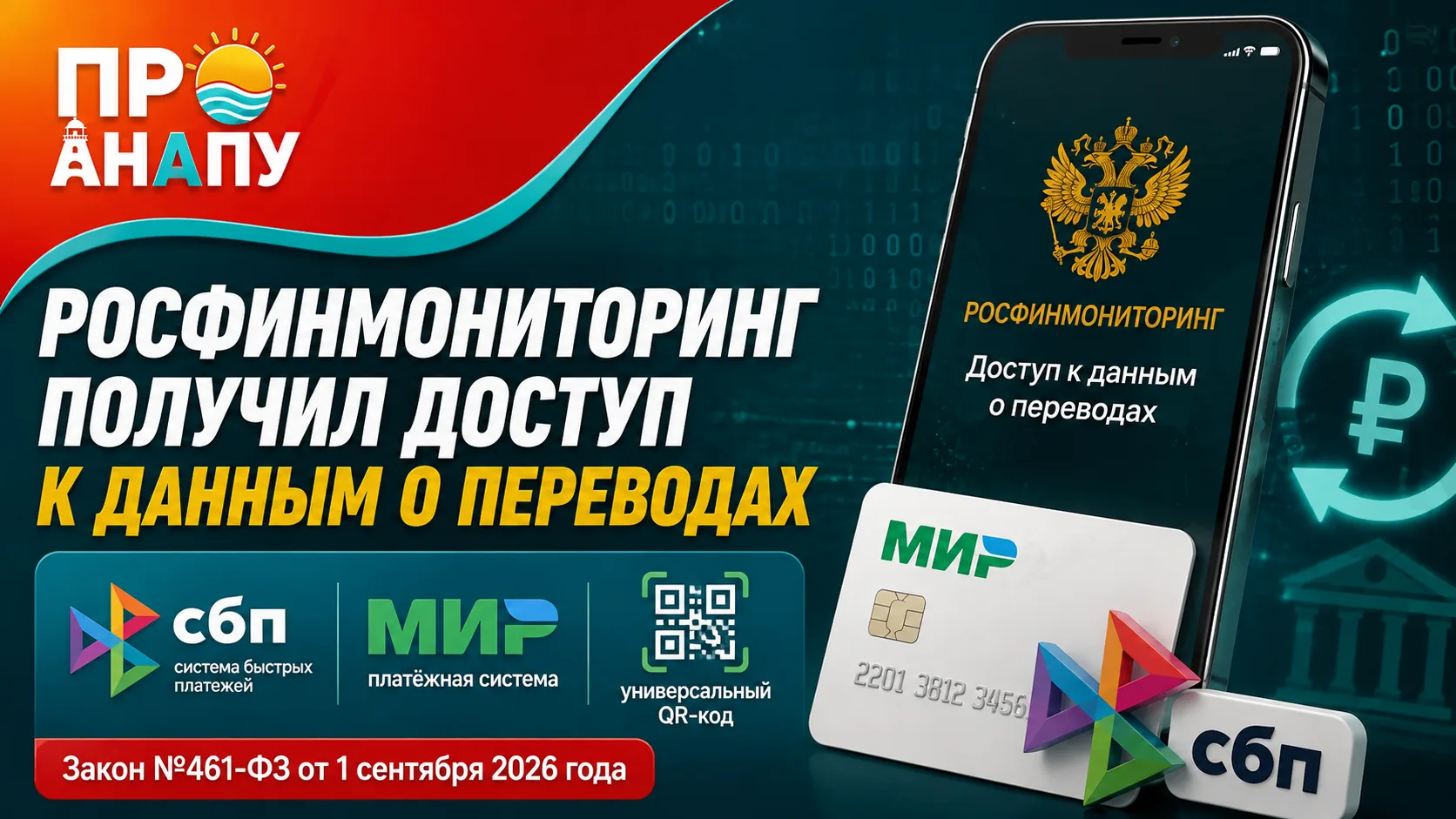 Росфинмониторинг получил доступ к данным о переводах через СБП и карты «Мир»