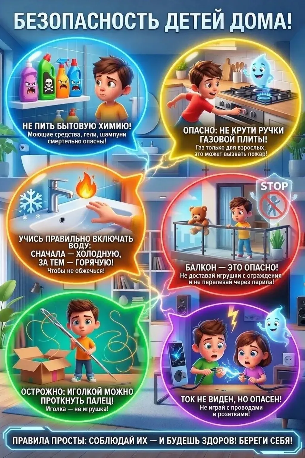 Безопасность детей дома — это ответственность взрослых!!!!