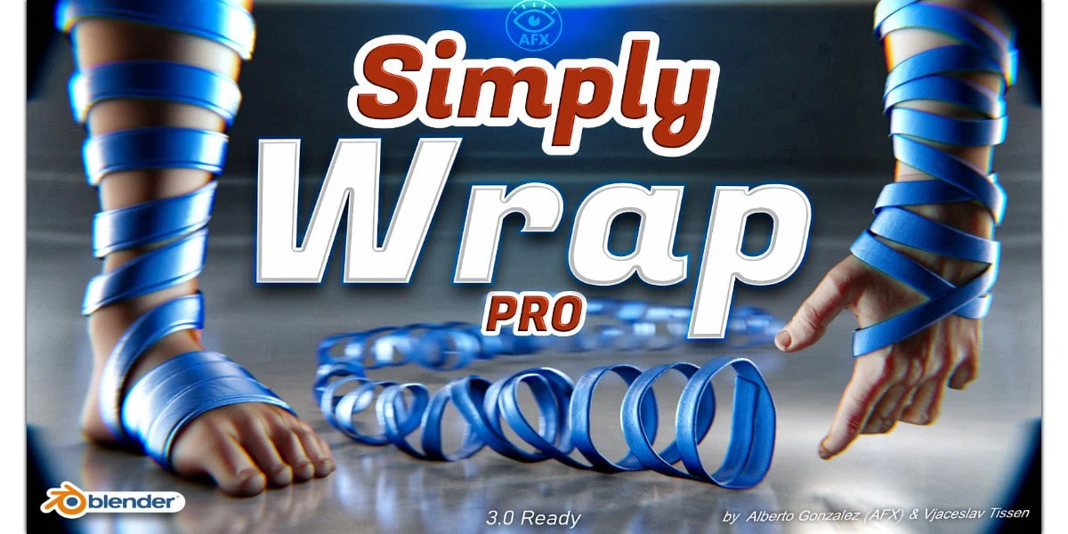 Simply Wrap Pro v2.5.1 — это удобный аддон для Blender, который позволяет создавать обв...