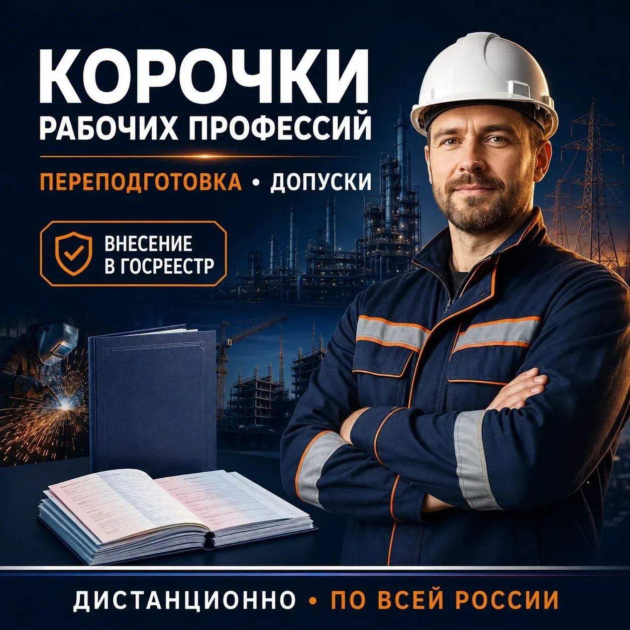 ❗️Поможем обучиться, оформить и получить КОРОЧКИ РАБОЧИХ ПРОФЕССИЙ (свидетельство + удо...