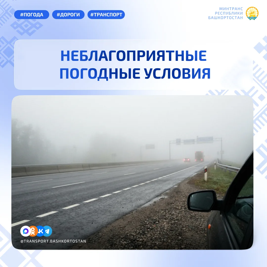 🌧 Неблагоприятные погодные условия 7 октября
