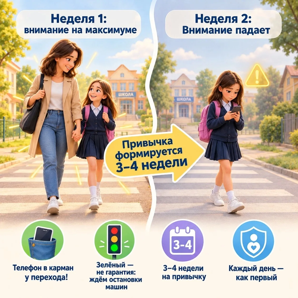 Вторая неделя учёбы. Когда внимание слабеет, а привычка ещё не сформировалась.