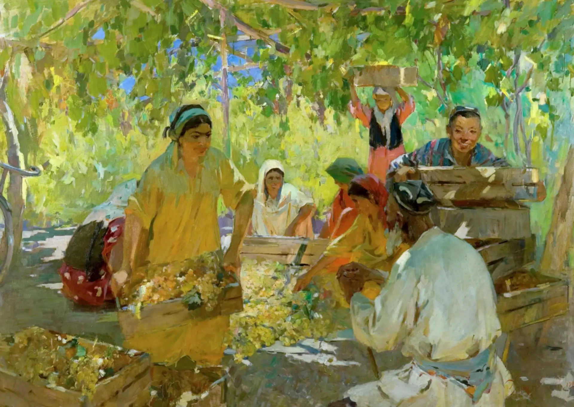 М. Саидов. Сбор урожая. 1967.