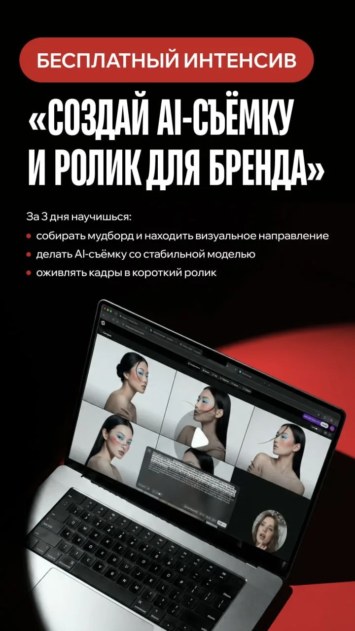💜 3 дня и готовая AI-съёмка и ролик для бренда в портфолио